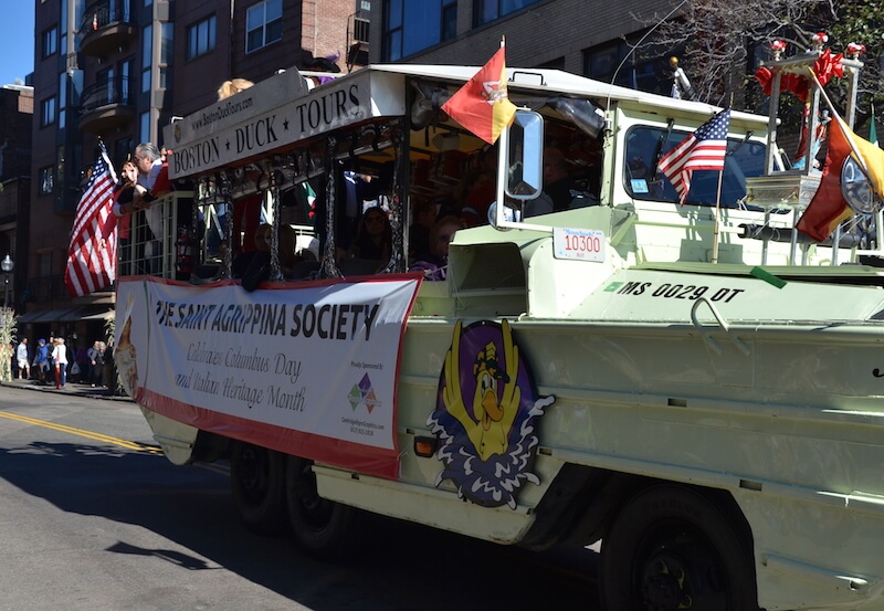 Columbus Day Parade in Boston - St Agrippina Society Float