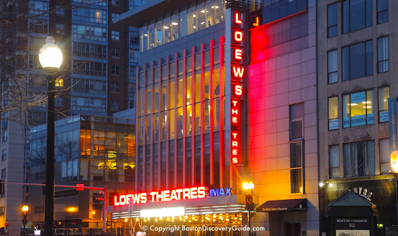 Loews Movie Theatres, located on Park Street across from Boston Common