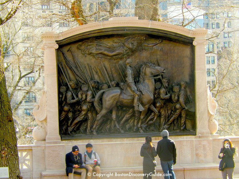 Robert Gould Shaw Memorial by Augustus Saint-Gaudens honoring Robert Gould Shaw and the Afro-American 54th Massachusetts Volunteer Infantry