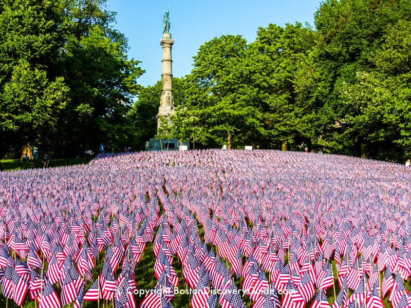 Garden of Flags on Boston Common on Memorial Day Weekend
