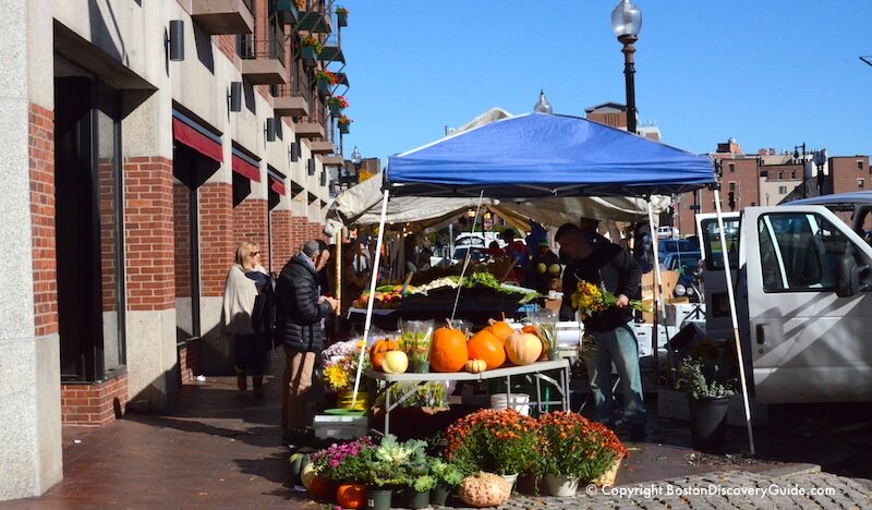 Fall flowers and produce at Haymarket 