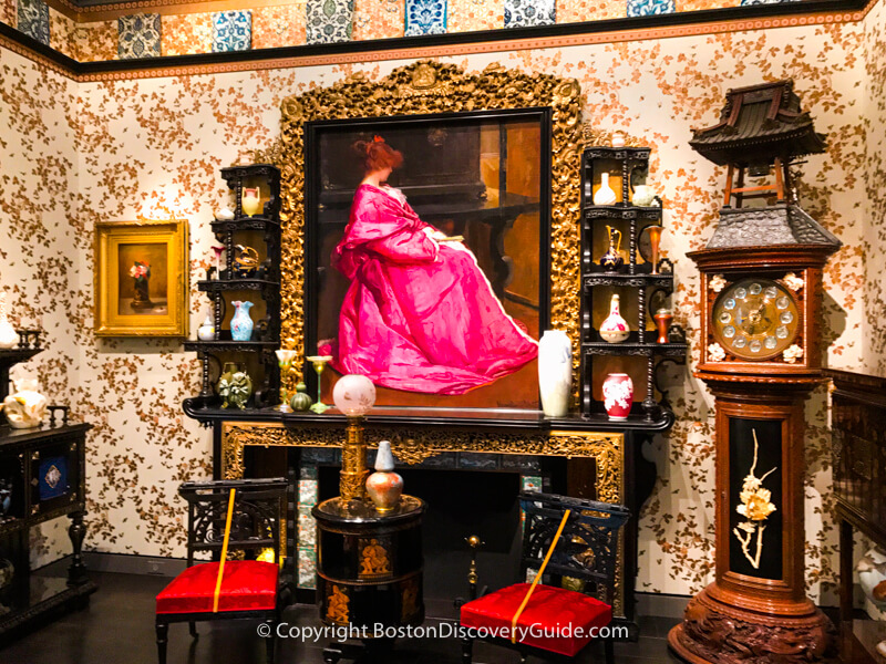 Period room in the Decorative Arts of the Americas gallery at Boston's Museum of Fine Arts