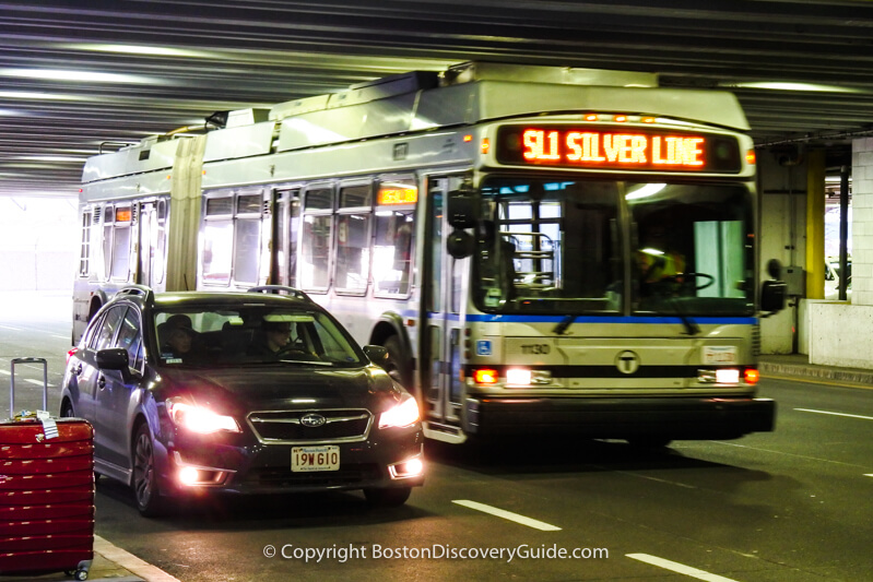 Silver Line bus at Logan Airport